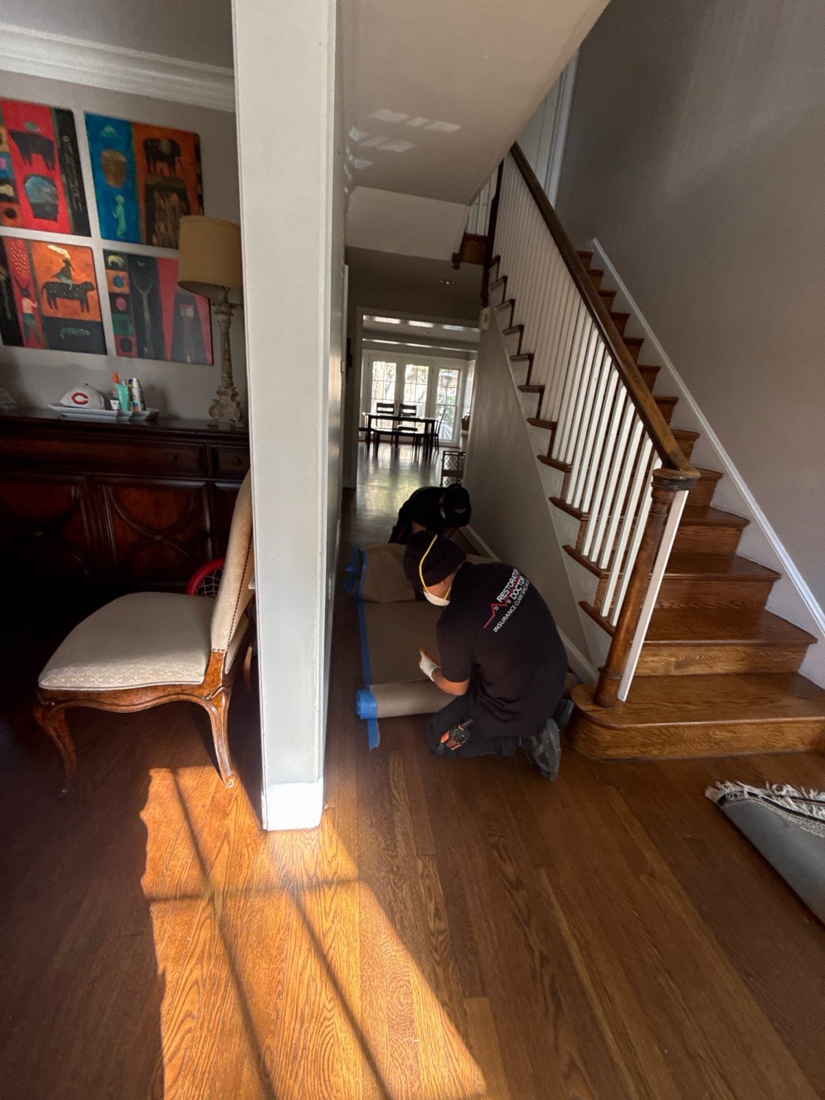After restoration: basement water damage dry-out on a documented Arlington, VA restoration project by Restoration Doctor.