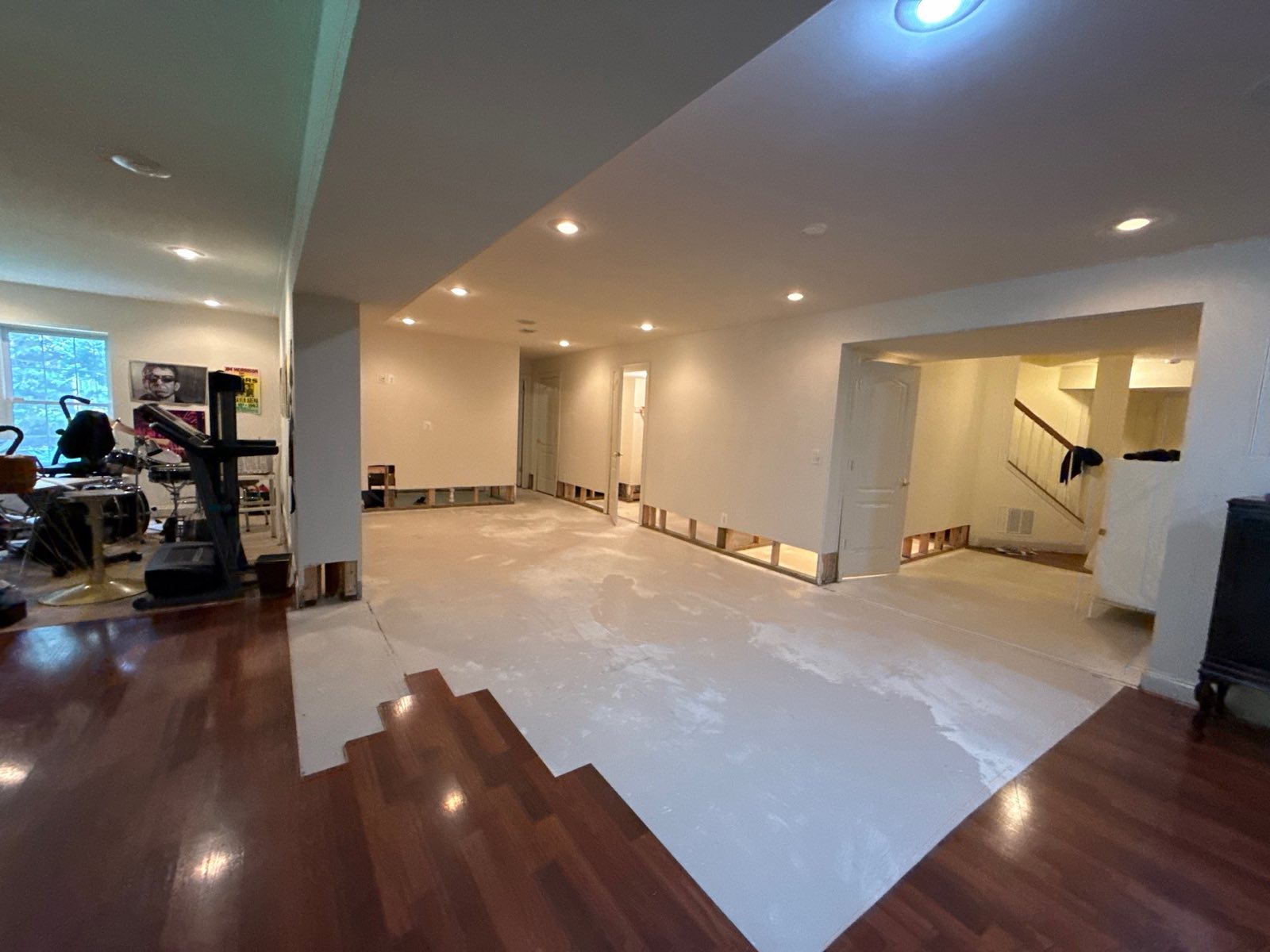 After restoration: finished basement water extraction & dry-out on a documented Leesburg, VA restoration project by Restoration Doctor.